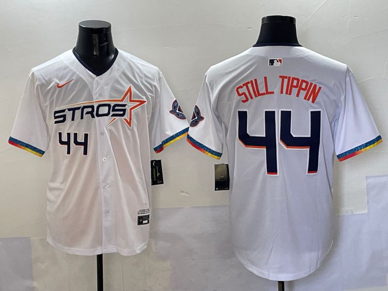 Men Houston Astros #44 Still Tippin White Four generations Joint Name 2025 Nike MLB Jersey style 37